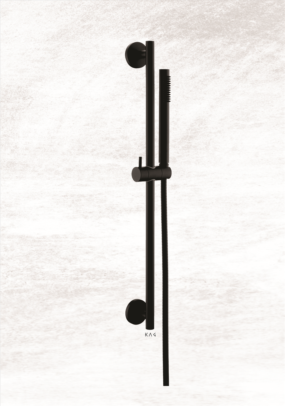 מוט מקלחת מבראס איכותי  - דגם קאפרי בגימור שחור מט 